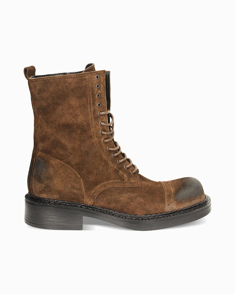 WOMEN SHOES BIKERS SUEDE MORO image number null