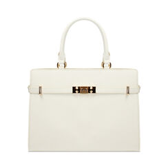 Sac &agrave; main blanc avec d&eacute;tails &eacute;l&eacute;gants, Primadonna, 27D900672EPBIANUNI, 001 preview