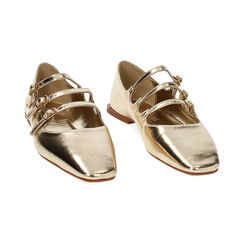 Ballerine multi-cinturino oro laminato, Primadonna, 234929505LMOROG035, 002 preview