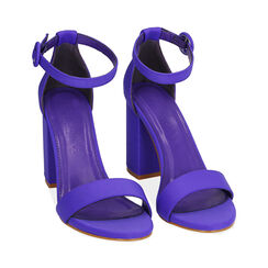 Sandales en lycra violet, talon 9 cm , Primadonna, 192783414LYVIOL040, 002 preview
