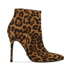 Stivaletti Bassi Leopardati in Microfibra,