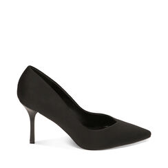 Décolleté nere in tessuto, tacco 8,5 cm, Primadonna, 222162811LYNERO035, 001a