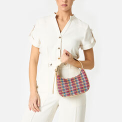 Mini bolso de mujer multicolor en laminado entrelazado, Primadonna, 255125841LIMULTUNI, 002a