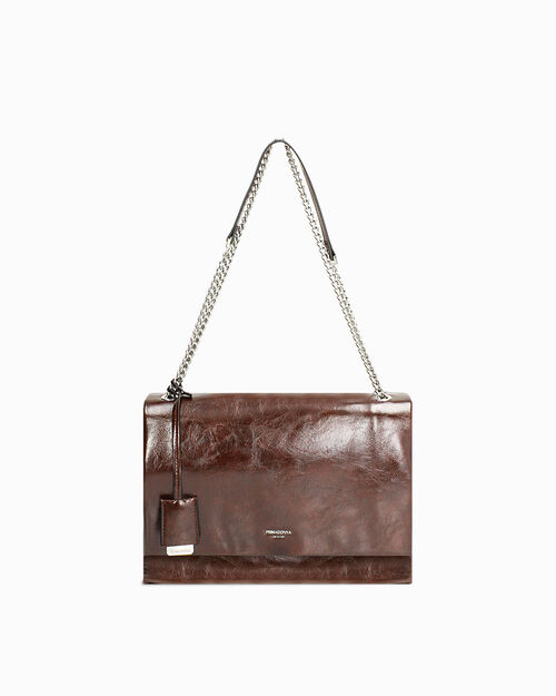 SACS SAC D EPAULE SYNTHETIQUE BRILLANT M, BROWN