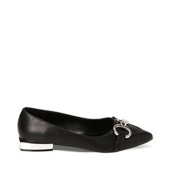 WOMEN SHOES BALLERINA SYNTHETIC NERO, Fin de Collection, 224934670EPNERO035, 001a