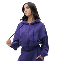 Felpa viola con cappuccio, Promozioni, 24S612004TSVIOLL, 001 preview