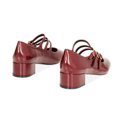 Décolleté bordeaux con tacco di 4 cm, Primadonna, 264962701EUBORD039, 004 preview