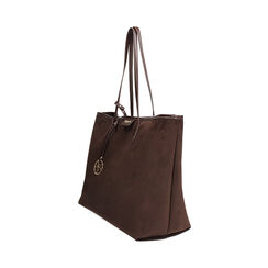 Borsa a spalla in microfibra moro, Primadonna, 265705555MFMOROUNI, 002 preview