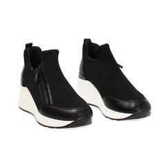 Slip-on femme noire en tissu, Primadonna, 252850903TSNERO035, 003 preview