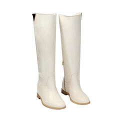 Bottes couleur crème en cuir, Primadonna, 23L620010PEPANN035, 002 preview