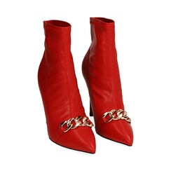 Ankle boots rouges, talon 10,5 cm , Soldes, 182118612EPROSS037, 002 preview