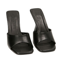 Mules nere, tacco 9,5 cm, Primadonna, 214925607EPNERO035, 002a