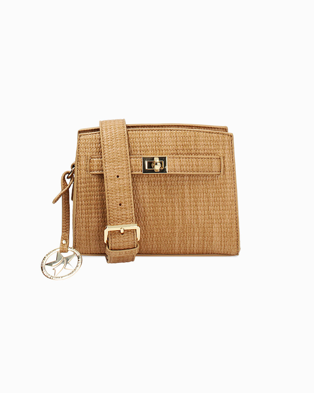 Mini bag cognac con tracolla removibile
