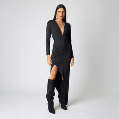 Robe noire pour femme avec détails chics, Primadonna, 26C924021LYNEROL, 002a