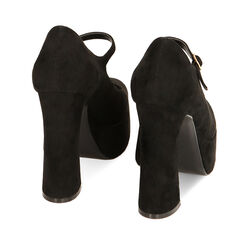 Décolleté platform nere in microfibra, tacco 11,5 cm, Primadonna, 222161401MFNERO035, 003 preview