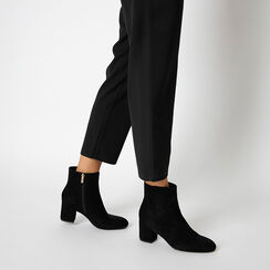 Tronchetti neri in microfibra con tacco 6,5 cm, Primadonna, 264918701MFNERO036, 002 preview