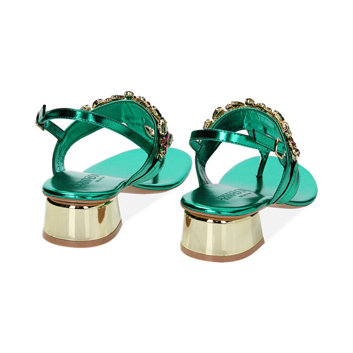 sandalo scarpe verde smeraldo