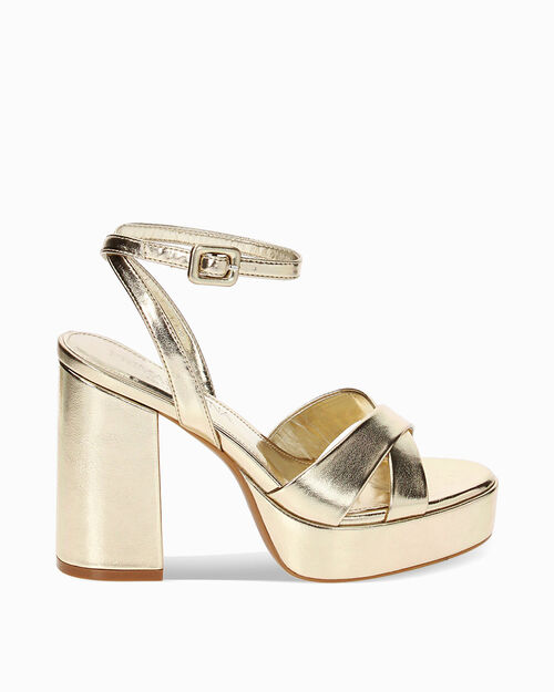 ZAPATOS SANDALIA LAMINADO OROG, GOLD