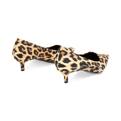 Décolleté leopardate in tessuto, tacco 4,5 cm, Primadonna, 244945801LYLEOP035, 003 preview