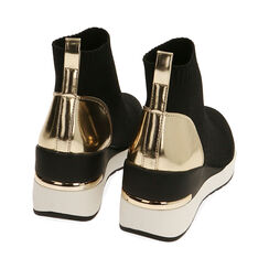 Slip-on nere, zeppa 7 cm, Primadonna, 217516533TSNERO036, 003 preview