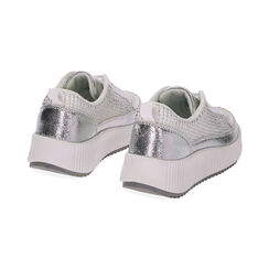 Sneakers in laminato argento, Primadonna, 230117102LMARGE035, 003 preview