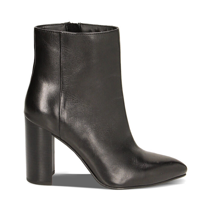 Stivaletti donna neri in pelle tacco 9 cm Primadonna Collection
