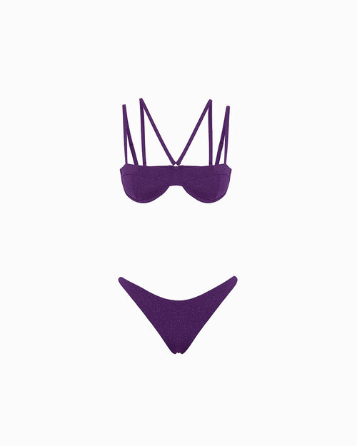CLOTHING BIKINI GLITTER VIOL, VIOLET