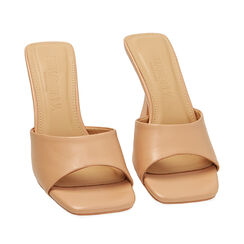 Mules nude, tacco 9,5 cm, Primadonna, 214925607EPNUDE035, 002a