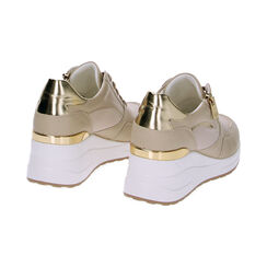 Sneakers beige con zeppa, Primadonna, 232850910EPBEIG038, 003 preview