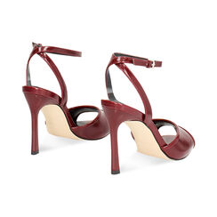 Sandali con tacco bordeaux dal design contemporaneo, Primadonna, 26M707350EUBORD035, 003 preview