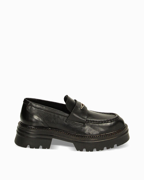ZAPATOS MOCASIN PIEL NERO, BLACK