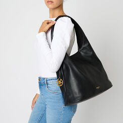 Borsa a spalla nera con tasche multiple, Primadonna, 265700553EPNEROUNI, 002 preview