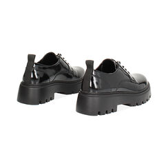 Zapatos de cordones negros brillantes, Primadonna, 240612208ABNERO035, 003 preview