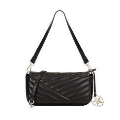 Mini bag nera con impunture, Promozioni, 245126007EPNEROUNI, 001a