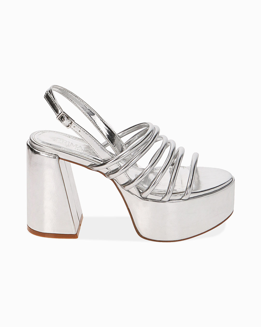 Sandali platform argento, tacco 10,5 cm
