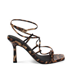 Sandalia con tacón mujer leopardo alto, Primadonna, 25O863495VELEOP035, 001a
