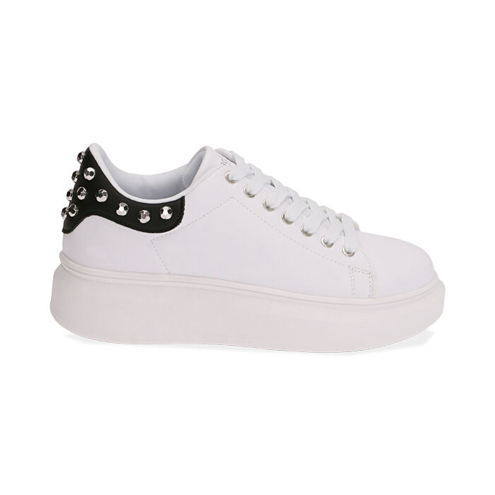 Sneakers da donna bianche, zeppa 5 cm | Primadonna Collection