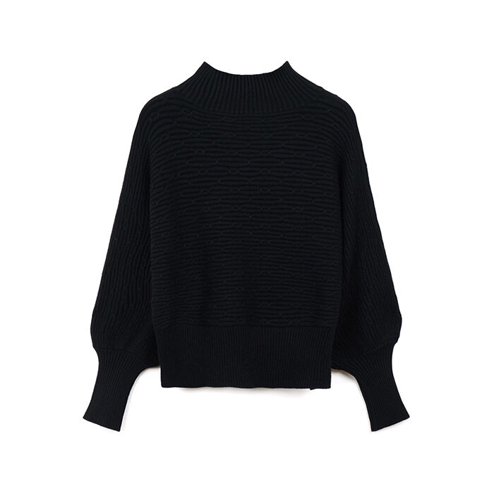 Maglia nera in tessuto intrecciato per un look contemporaneo, Primadonna, 26U558377TSNEROM