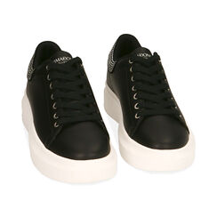Sneakers nere, suola 4,5 cm , Primadonna, 202621193EPNERO035, 002 preview