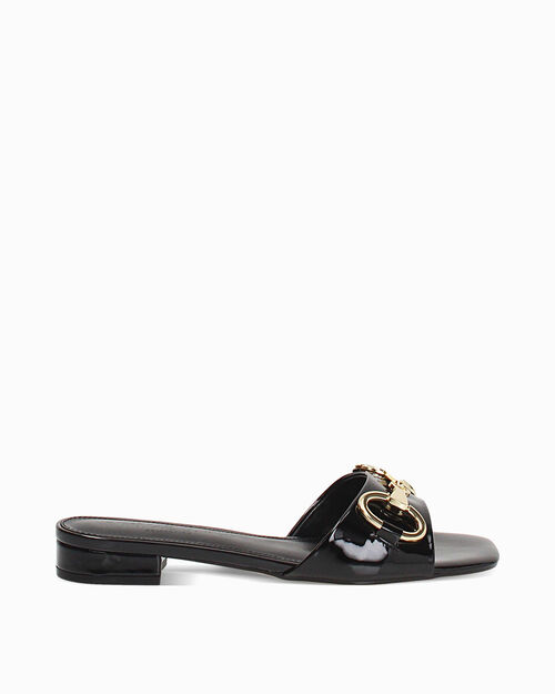 ZAPATOS FLAT SINTETICO CHAROL NERO, BLACK