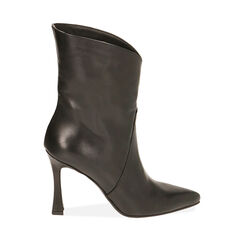 Ankle boots neri in pelle, tacco 10 cm , Primadonna, 20L670150PENERO036, 001a