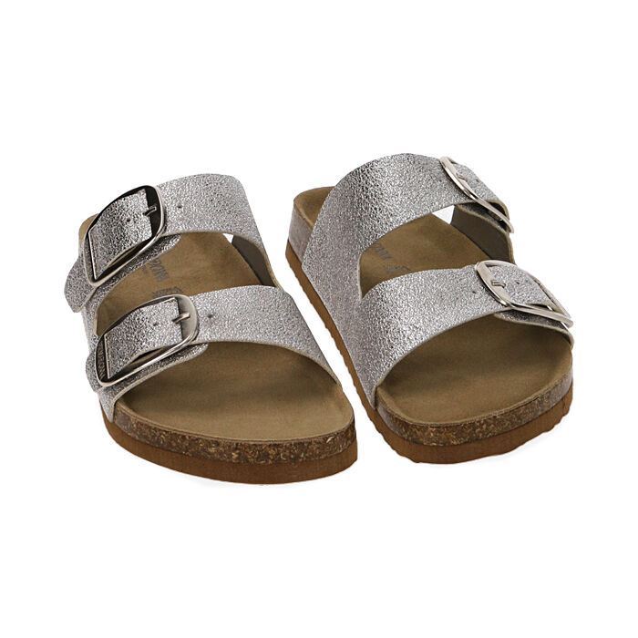 Ciabatte donna argento laminato Primadonna Collection