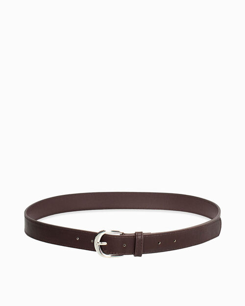 Cintura testa di moro con fibbia argentata, DK BROWN