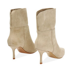 Botines beige con tac&oacute;n de 7,1 cm, Zapatos, 272134602MFBEIG036, 004 preview