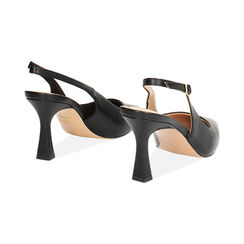 Décolleté slingback donna nere, tacco 8 cm, Primadonna, 254902503EPNERO036, 004 preview