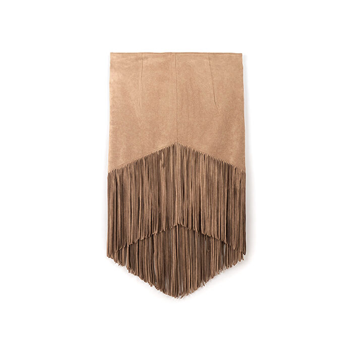 Falda de microfibra camello con detalles elegantes, Primadonna, 26C925128MFCAMEL