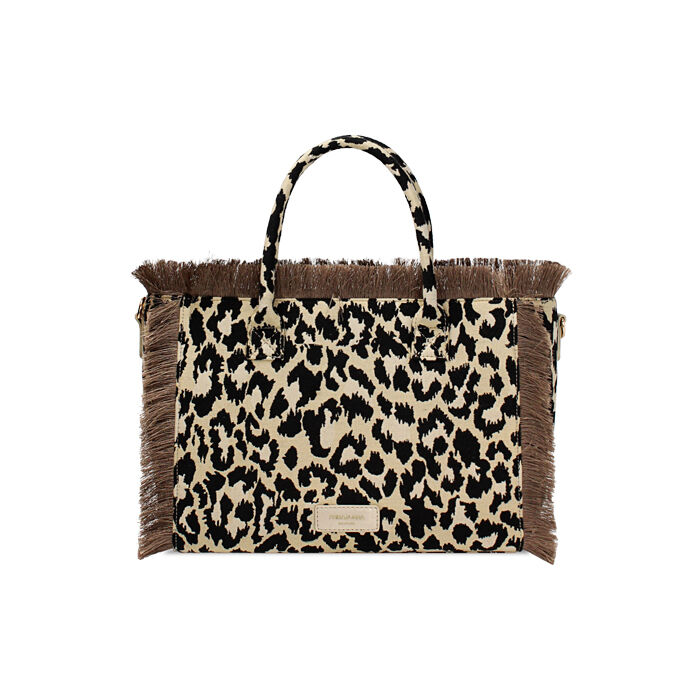 Sac à main femme léopard en tissu, Primadonna, 252324536TSLEOPUNI