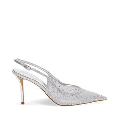 D&eacute;collet&eacute; argento scintillanti tacco 8,4 cm, Primadonna, 272131410TRARGE035, 001a