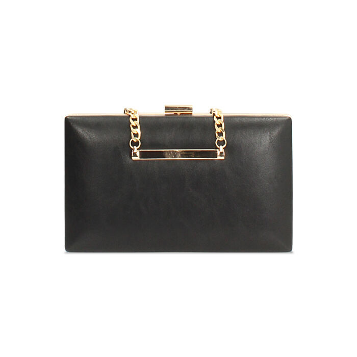 Clutch nera con design elegante, Primadonna, 261101951EPNEROUNI