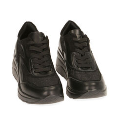 ZAPATOS SNEAKERS TEJIDO NERO, 202836646TSNERO036, 002a